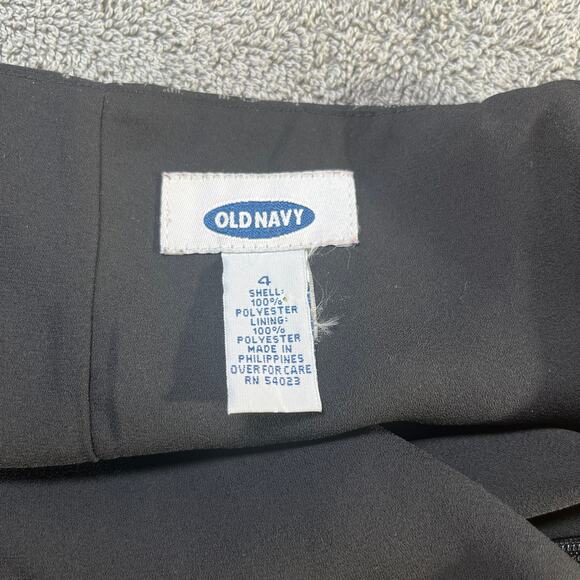 Vintage Old Navy Slip Dress Womens 4 Black Floral Sleeveless‎ Y2K Fairy Grunge - Picture 6 of 9